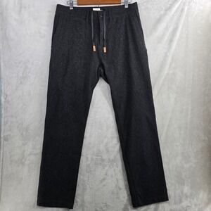Flint and Tinder Mens 32x31 Gray knit Blend Drawstring Dress Pants Casual
